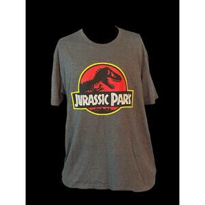 Jurassic Park Gray T-Shirt Tee T-Rex Mens Size‎ Large